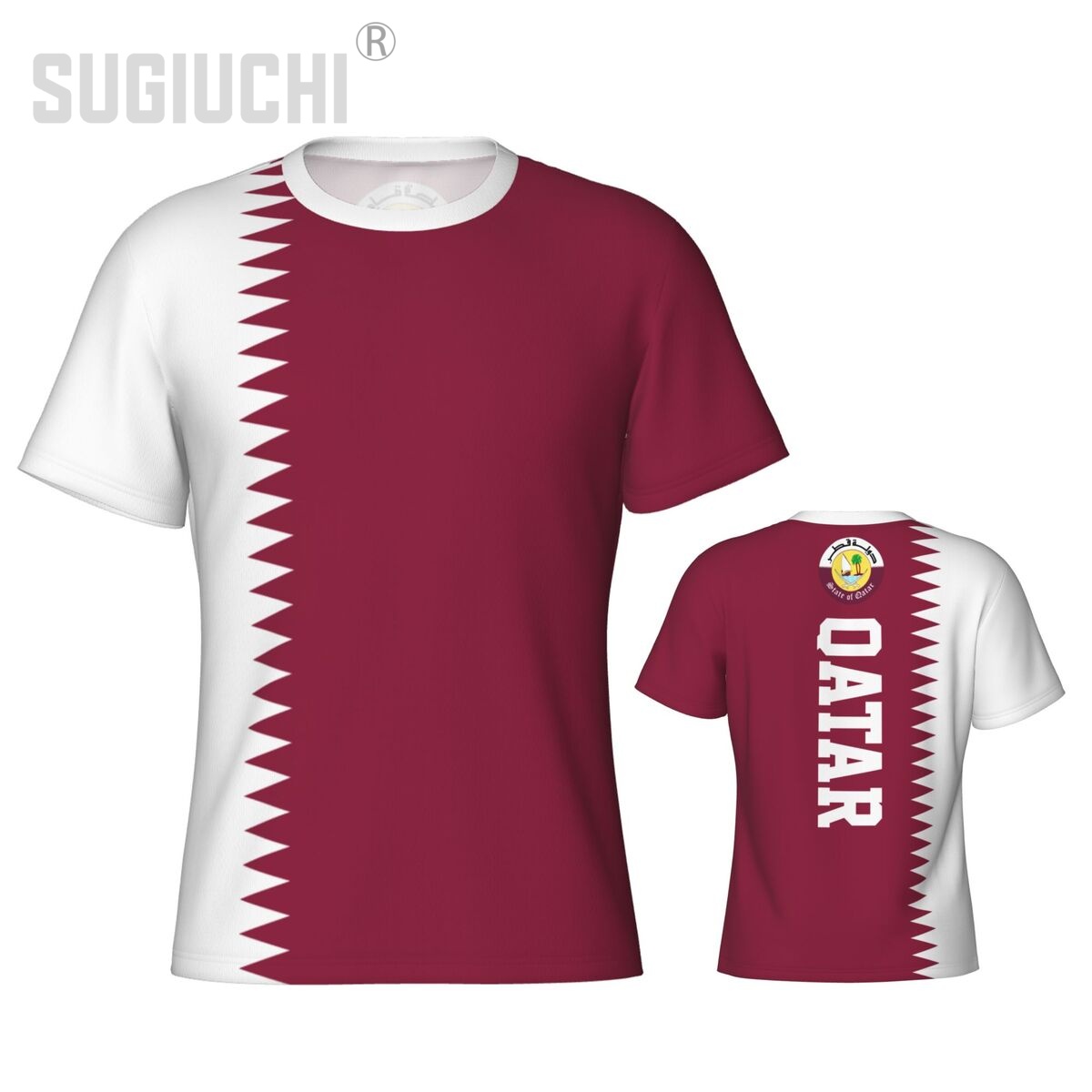 Tight Sports T-shirt Qatar Fla - 3D Printing Qatar ulasan dan harga