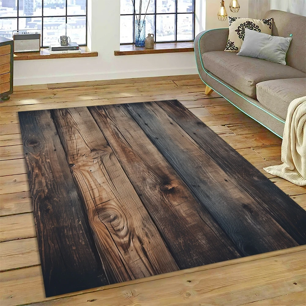 Color 3D Wood Grain Lines Rug  - 3D Printing Online Service ulasan dan harga
