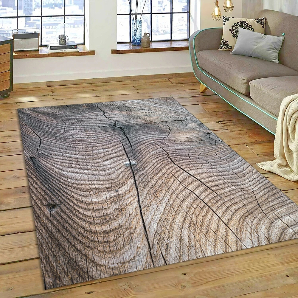 Color 3D Wood Grain Lines Rug  - 3D Printing Online Service ulasan dan harga