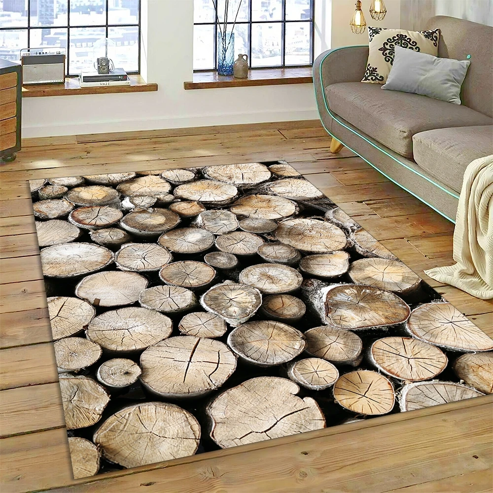 Color 3D Wood Grain Lines Rug  - 3D Printing Online Service ulasan dan harga