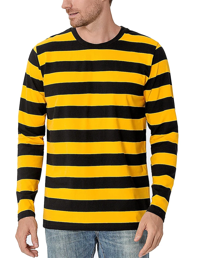 Contrast Stripe 3D Print Men L - 3D Printing Custom ulasan dan harga