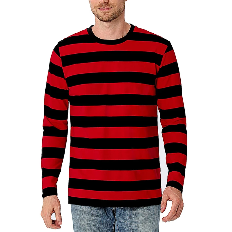 Contrast Stripe 3D Print Men L - 3D Printing Custom ulasan dan harga