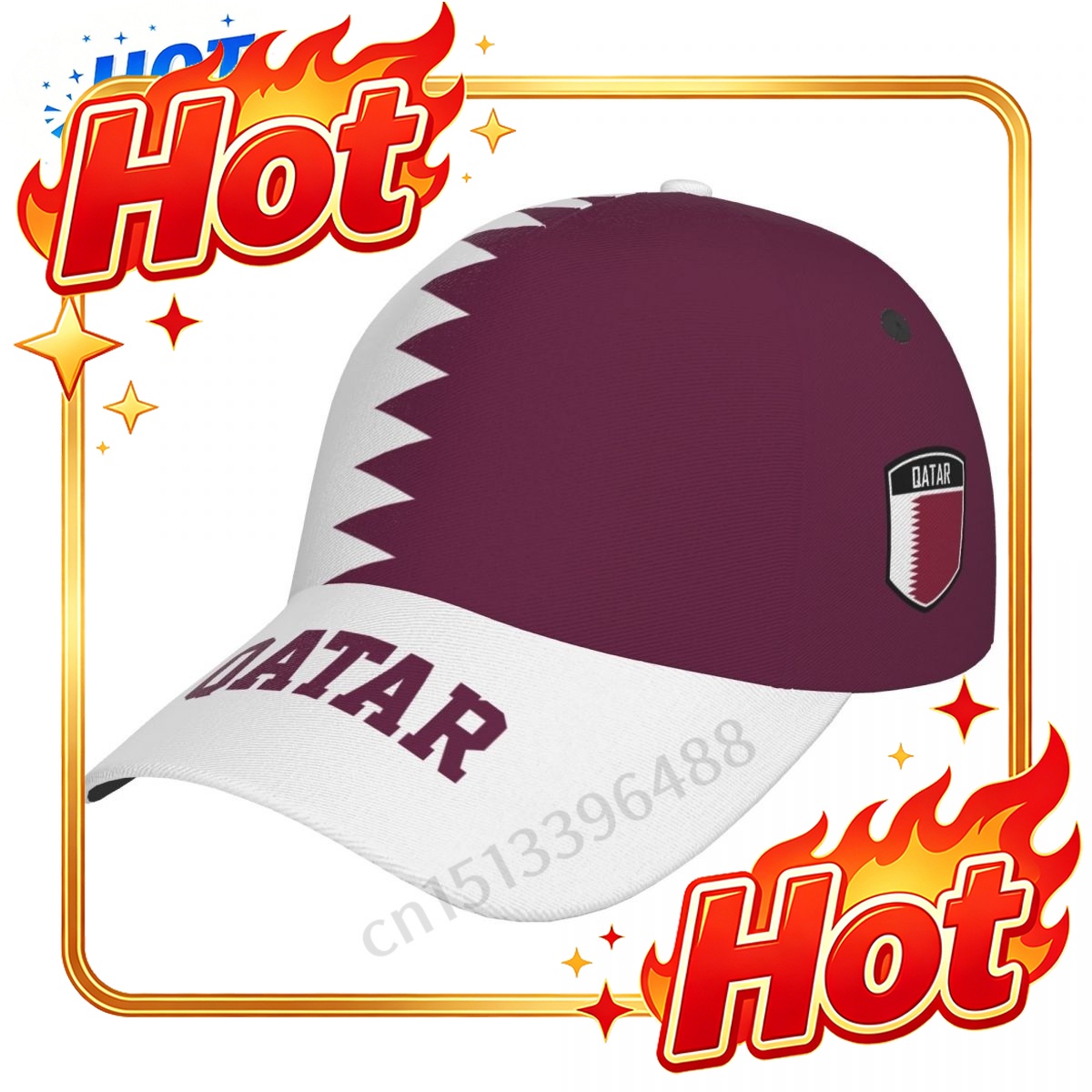Custom Hats 2025 Qatar Flag 3D - 3D Printing Qatar ulasan dan harga