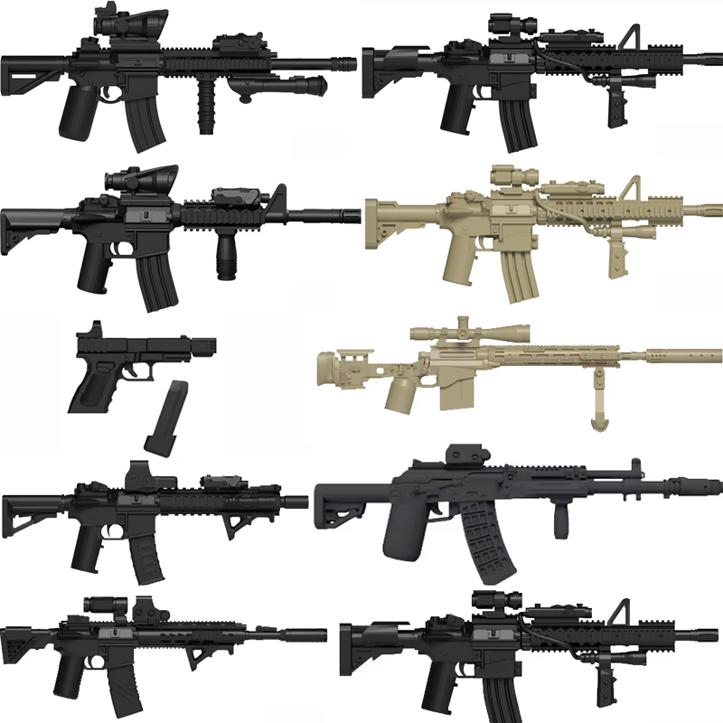 Military Soldiers Figures Gun  - 3D Printing Lego Bricks ulasan dan harga