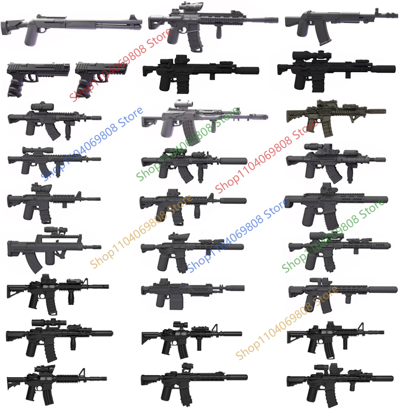 Military Soldiers Figures Gun  - 3D Printing Lego Bricks ulasan dan harga