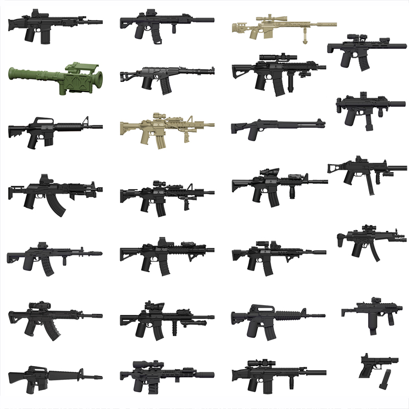 Military Soldiers Figures Gun  - 3D Printing Lego Bricks ulasan dan harga