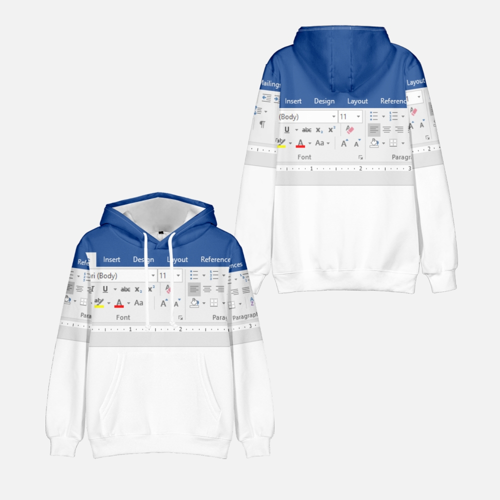 Casual Excel Hoodie For Men An - 3D Printing Online Service ulasan dan harga
