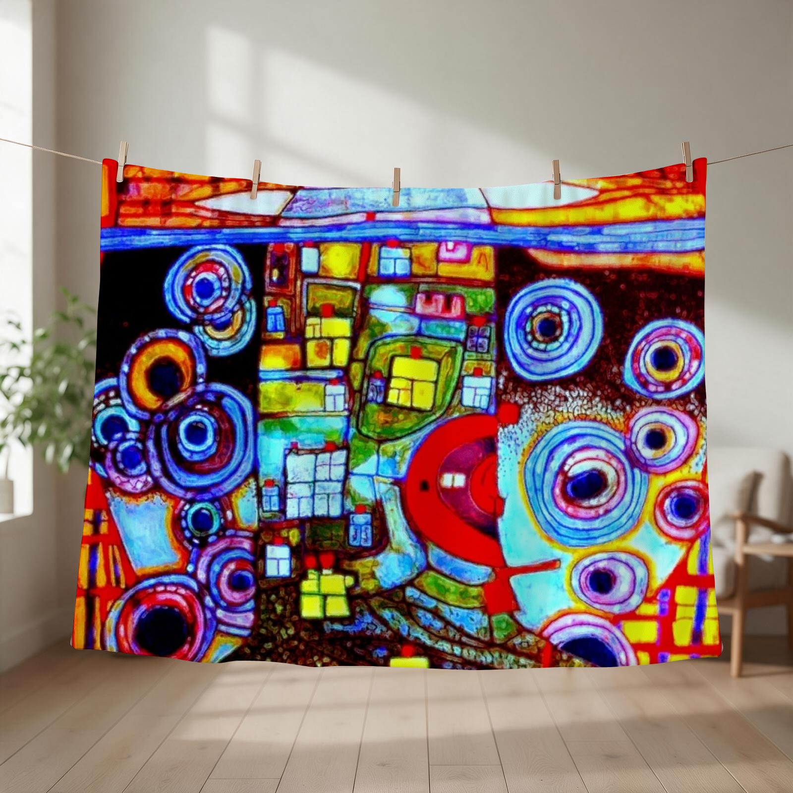Qatar 813 neon Throw Blanket c - 3D Printing Qatar ulasan dan harga