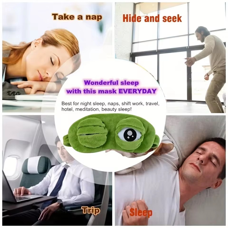 3D Frog Sleep Mask Natural Sle - 3D Printing Mask ulasan dan harga