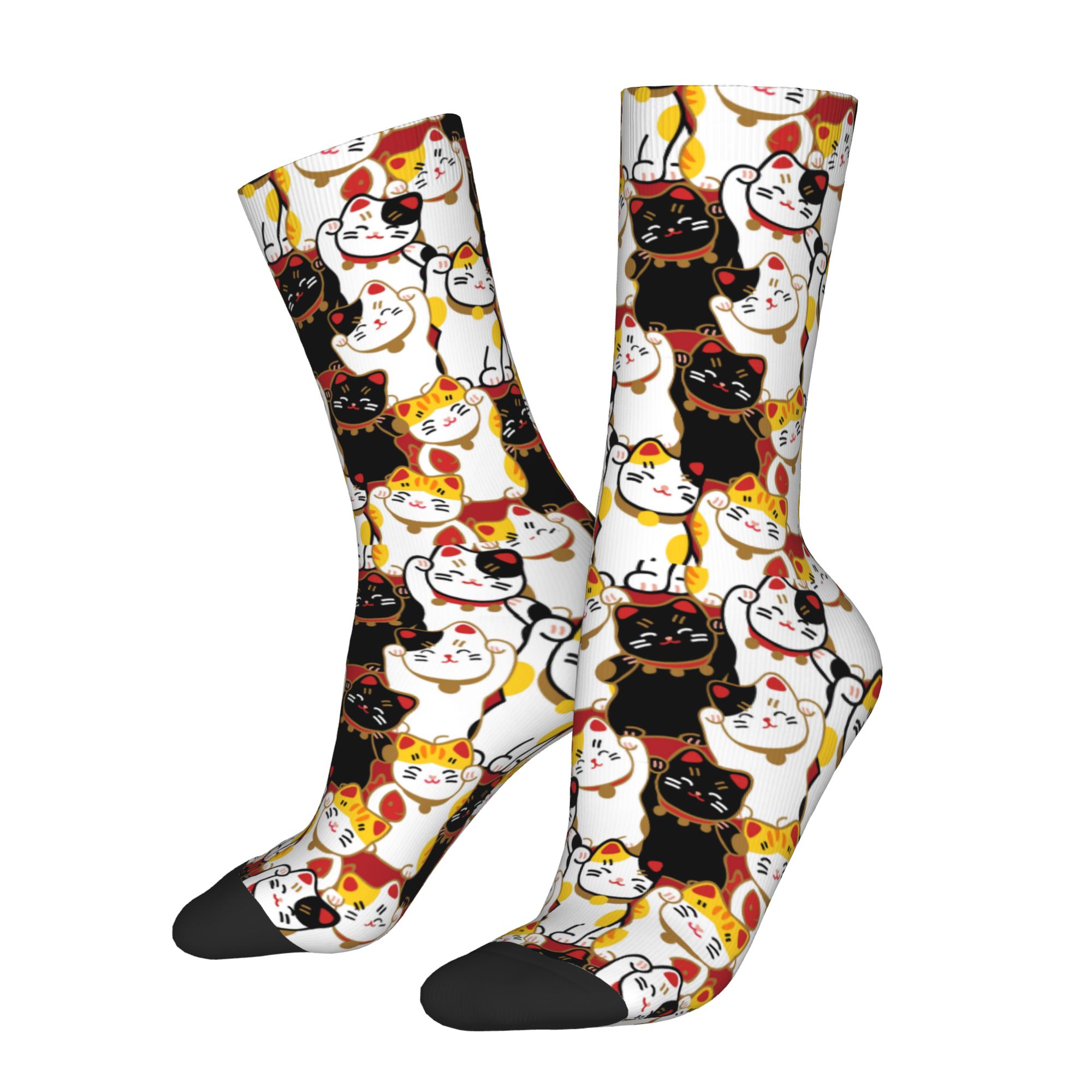 Custom Lucky Cat Men's Crew So - 3D Printing Custom ulasan dan harga