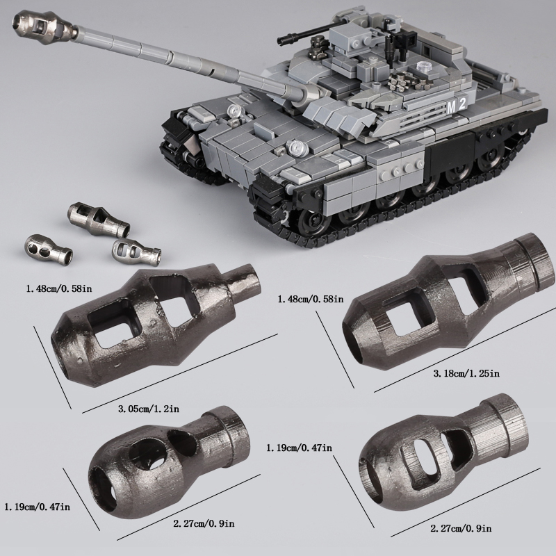 MOC Tank Muzzle Brake 3D Print - 3D Printing Lego Bricks ulasan dan harga