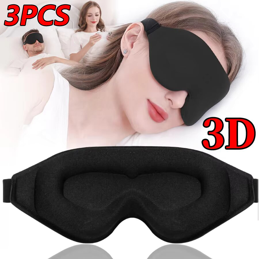 3PCS 3D Memory Foam Sleep Eye  - 3D Printing Mask ulasan dan harga