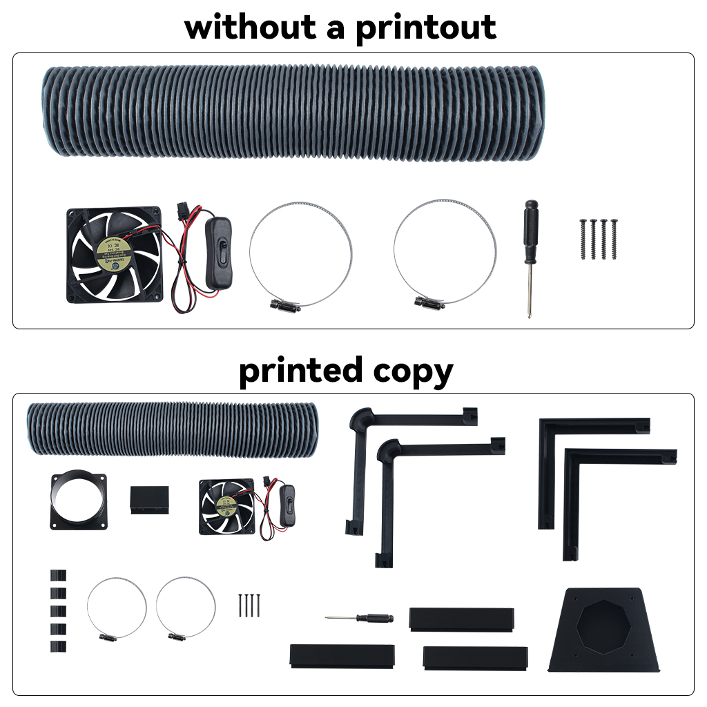 External Exhaust Fan Kit for B - 3D Printing Bambu Lab ulasan dan harga