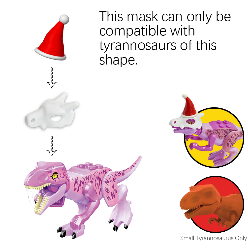 Jurassic Dinosaurs Skull Mask  - 3D Printing Lego Bricks ulasan dan harga