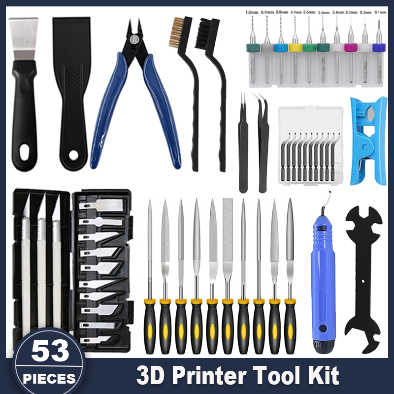 3D Printer Tools Kit, 53pcs 3D - 3D Printing Bambu Lab ulasan dan harga