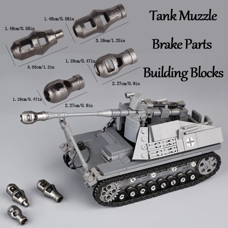 MOC WW2 Military Tank Cannon 3 - 3D Printing Lego Bricks ulasan dan harga