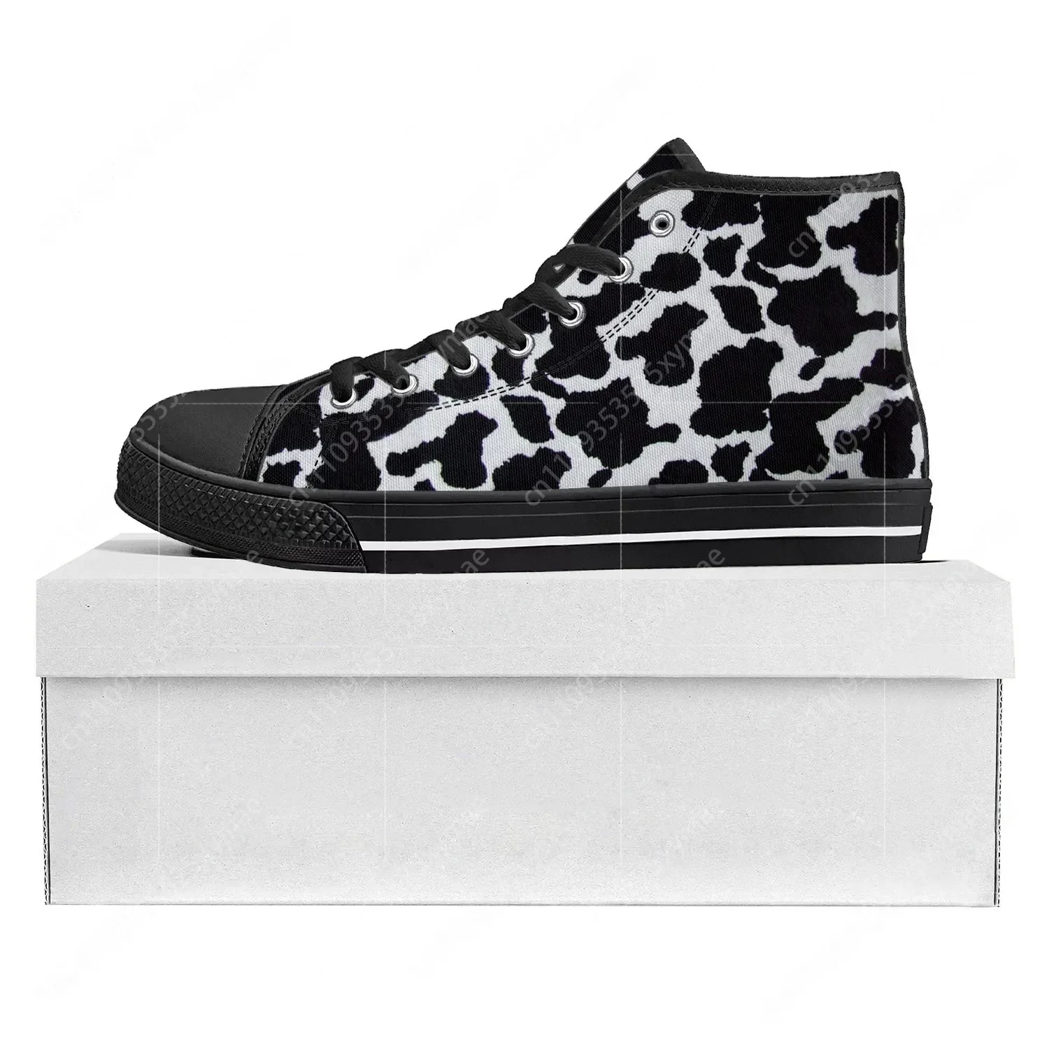 Cow Print 3D Pattern High Top  - 3D Printing Custom ulasan dan harga