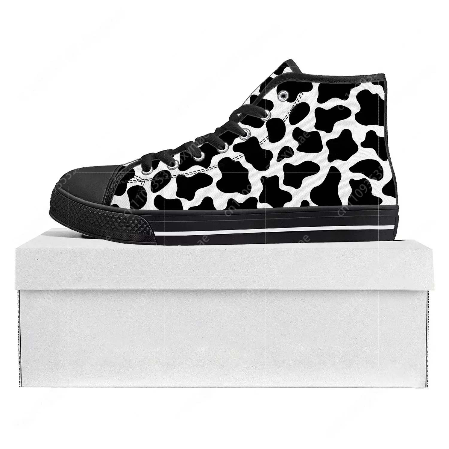 Cow Print 3D Pattern High Top  - 3D Printing Custom ulasan dan harga